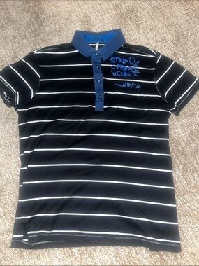 Energie Italian Polo with Iridescent Blue Collar